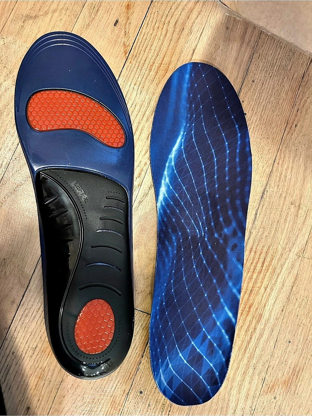 Blue & Black Comfort Insoles XL NWT
